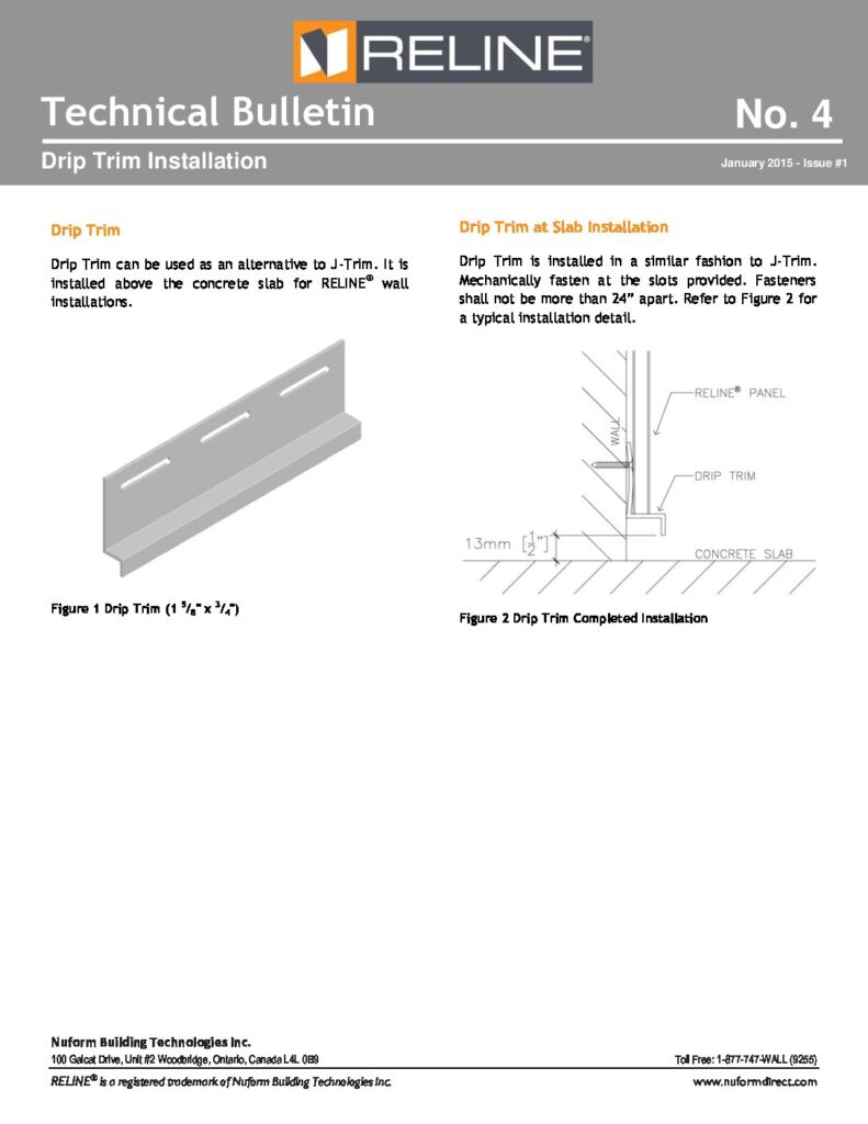 Drip Trim Installation