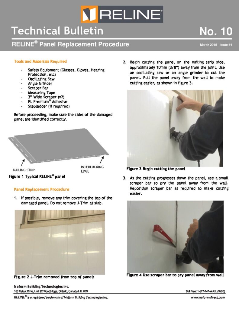 RELINE March 2015 - Issue #1 ® Panel Replacement Procedure