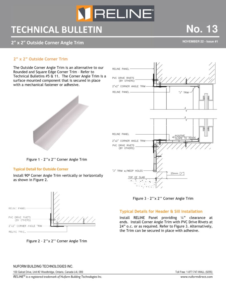 2x2 Corner Angle Trim