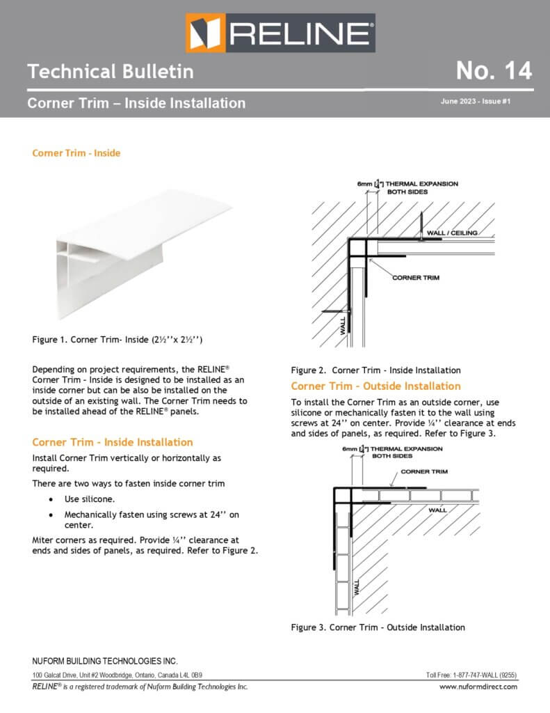 RELINE Corner Trim Inside